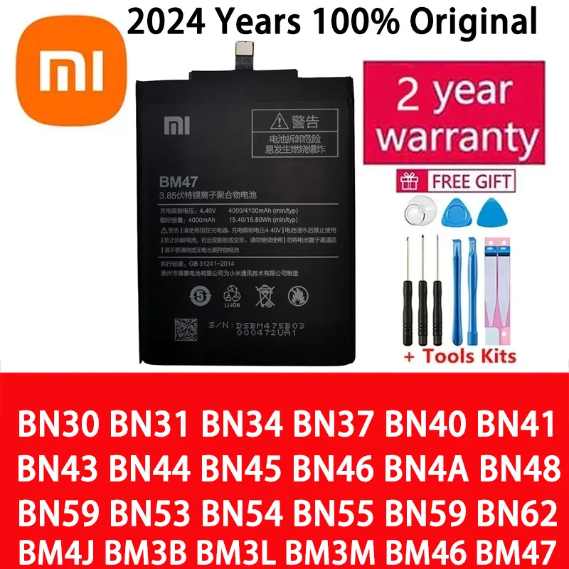 

Original Phone Battery For Xiaomi Mi Redmi Note Mix2 Mix 3 3S 3X 4 4A 4X 5 5A 6 6A 7 8 8T 9 9S 10 10S 10X SE Pro Plus batteries