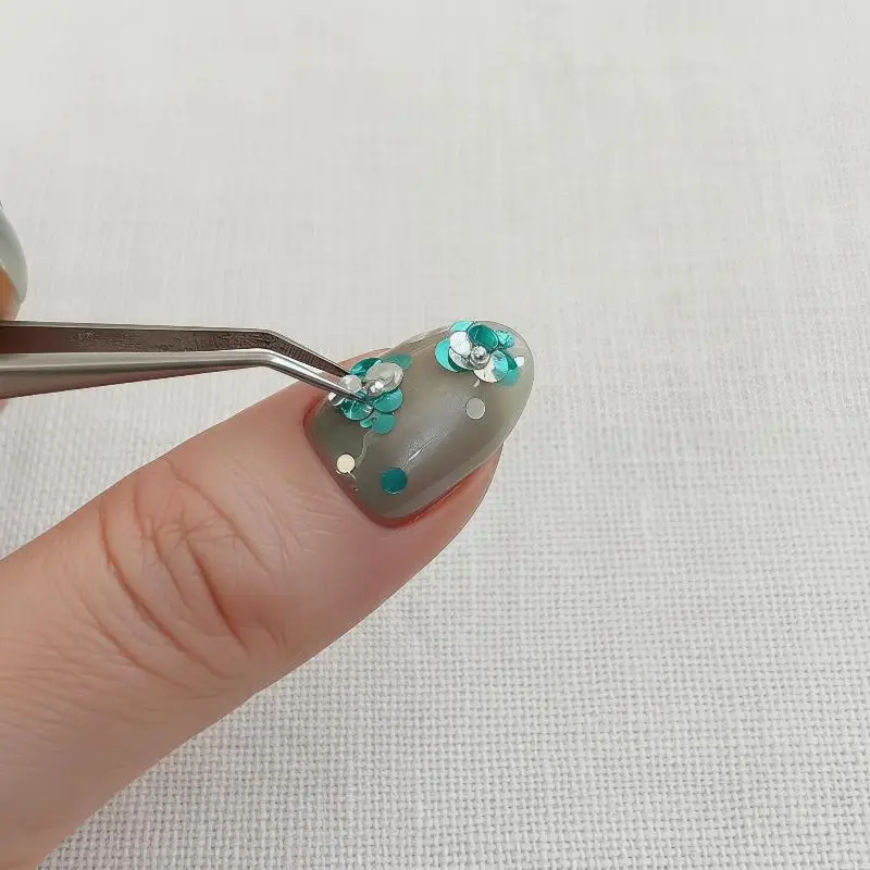 12 Grids Mixed Mini Circular Colorful Nail Glitter Wave Point Sequin Sparkling Flower DIY Nail Decoration Nail Charms