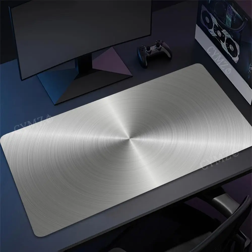 Roestvrij staal metaal glitter muismat bureaumat gamingmatten rubber antislip duurzaam waterdicht pc-accessoires toetsenbord muismatten