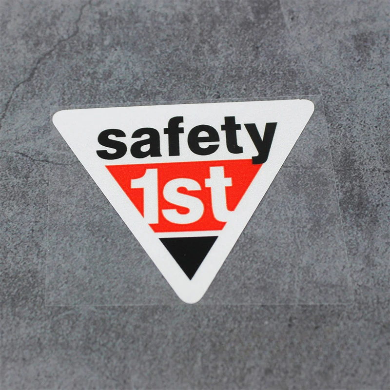 SAFETY 1ST Motorcycle Warning Sign Stickers for Body Fuel Tank Helmet Waterproof Cover Scratches Remind To Drive Safely Decals