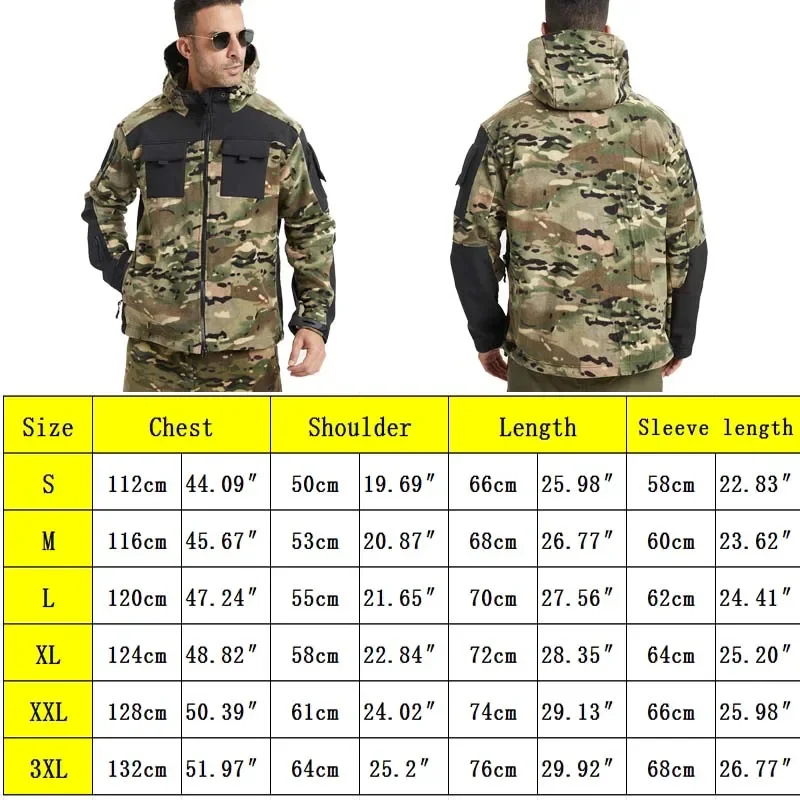 Winter Tactical Soft Fleece Jacket Men Warm Polar Outdoor Hoodie Plush Coat Multi-Pocket Casual Full Zip Sport Hiking Jacket