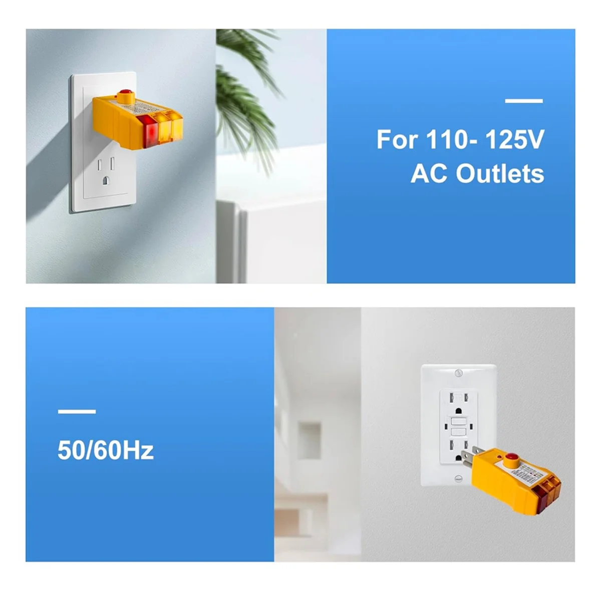 Outlet Tester for Grounding Products, Outlet Tester with GFCI, Electrical Receptacle Tester, Plug Tester,USplug