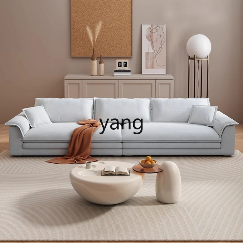 

LMM Italian Style Light Luxury Ultra-Wide Deep Seat Cat Scratching Fabric Sofa Living Room Modern Minimalist