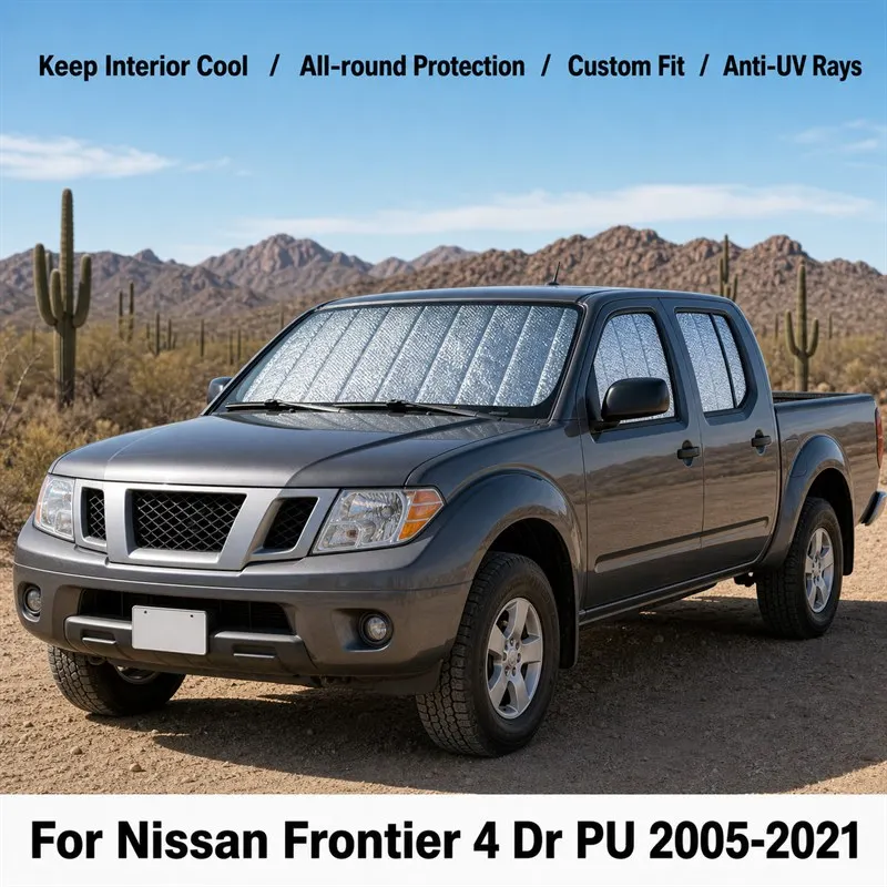 

For Nissan Frontier 4 Dr PU 2005-2021 Full Set Car Window Sunshades UV Block Privacy Heat Insulated Foldable Car Curtain