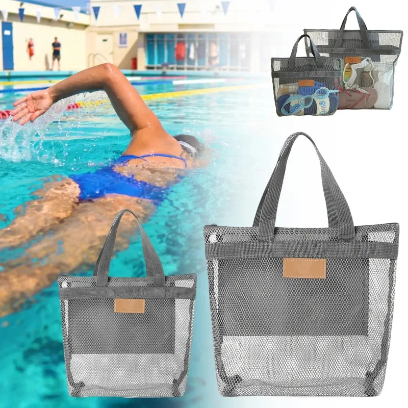 Reise-Strandtasche, Aufbewahrungstasche, tragbare Outdoor-Pflege- und Schwimmtasche, Netz-Aufbewahrungstasche, Reisetasche