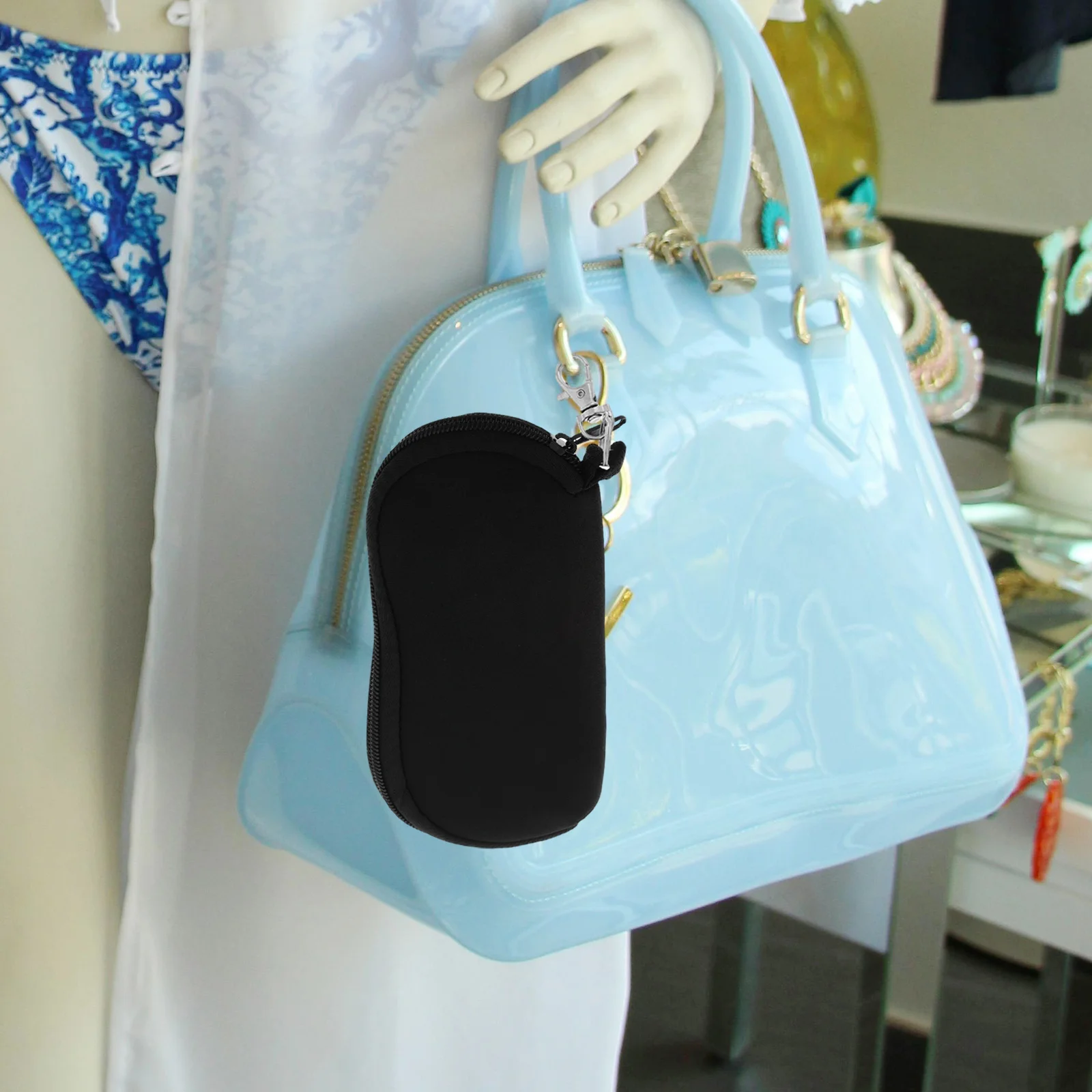 Estuche impermeable para gafas, elegante y ligero, para natación, gafas de sol, protección para gafas, uso en viajes, color negro