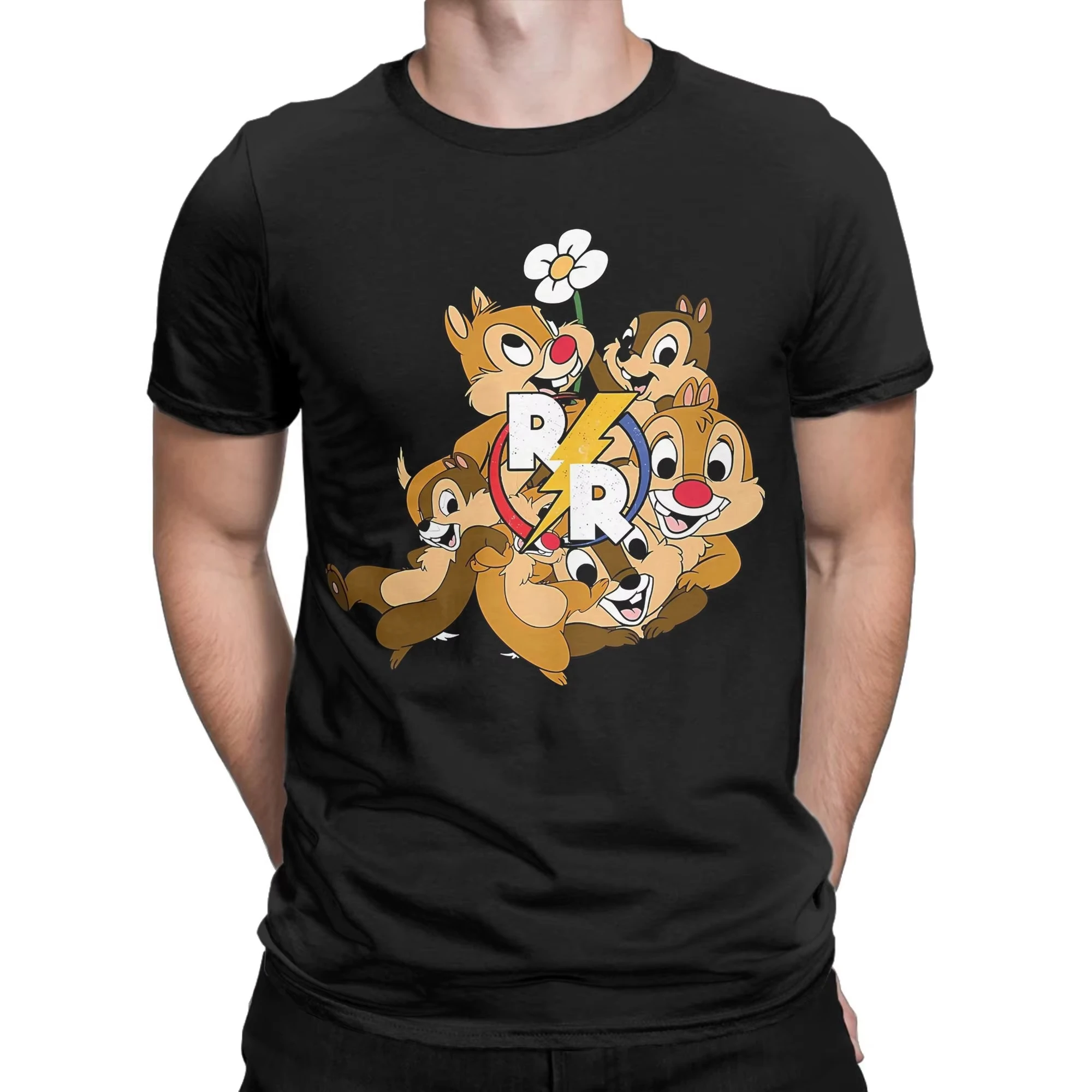 

Chip 'n Dale Rescue Ranger T Shirts Men Women's Pure Cotton Humorous T-Shirt Crewneck Cartoon Movies Tee Shirt Tops Gift Idea