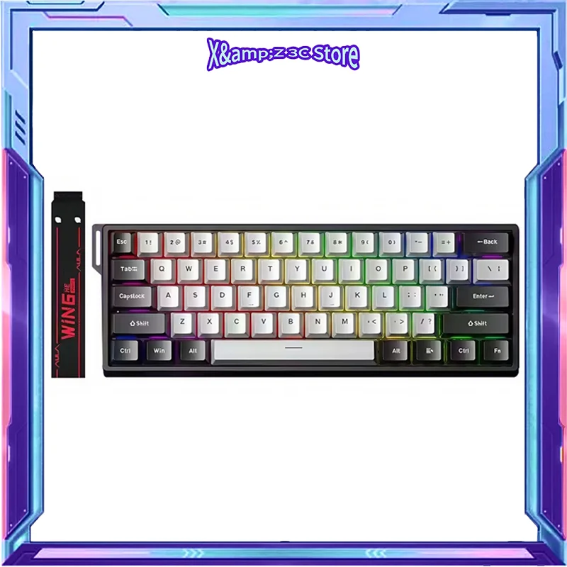 Aula Win60 Win68he Rgb Hot Plug Wired Mechanical Keyboard Magnetic Switch 8k Keyboard Customized Gaming Gifts For Esports Gamers