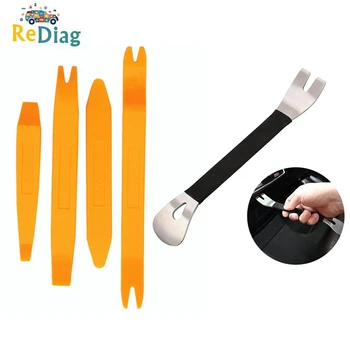 자동 도어 클립 패널 트림 제거 도구 키트 탐색 분해 시소 자동차 인테리어 플라스틱 시소 변환 도구 4 세트