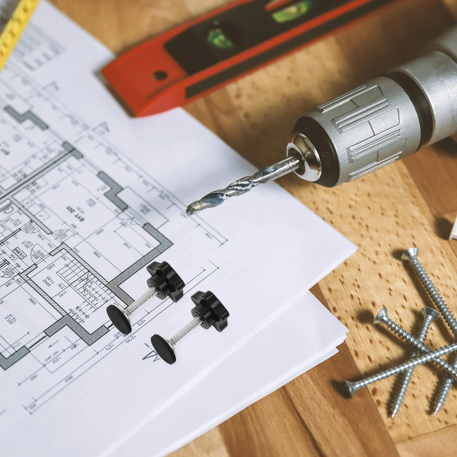 

4Pcs Hand Knob Tightening Screw M8x35 Thread Clamping Knob Screws for Machine Handle Replacement Thumb Screws Metal Fastening