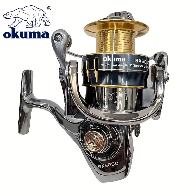 

Okuma Baoxiong Rotary Reel 18KG Resistance 13+1 Ball Bearing Sea Fishing Spinning Wheel Type Metal Wire Cup Sub Fish Wire Wheel