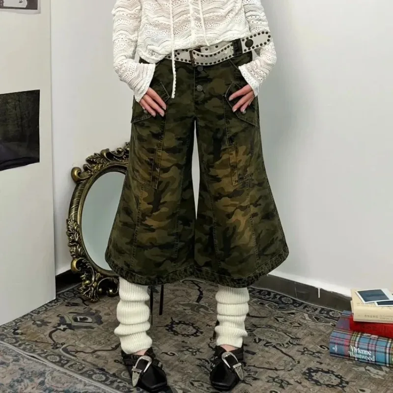 

Deeptown Baggy Vintage Jorts Y2k Wide Leg Harajuku Shorts Jeans Camouflage Streetwear America RetroDenim Cargo Pants Trousers