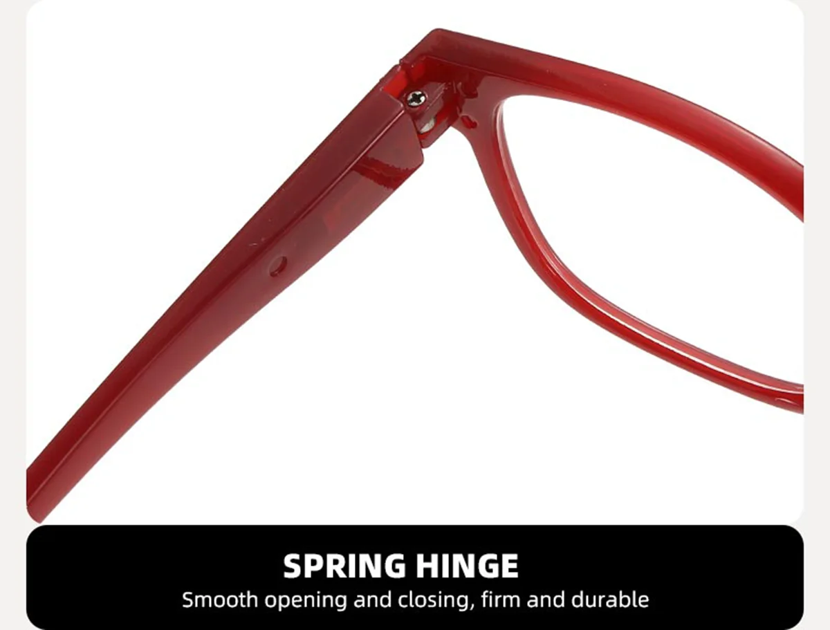 مجموعة نظارات قراءة عصرية مكونة من 3 قطع بمفصلات زنبركية غير قابلة للانزلاق وخفيفة الوزن ومريحة للقراءة