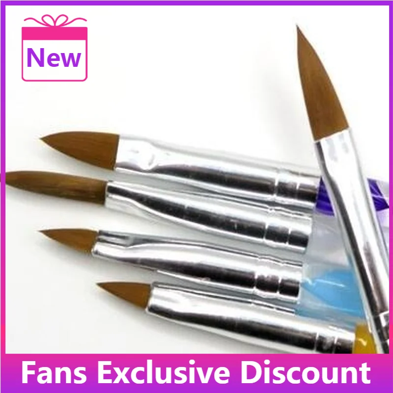 Hot Sale Five Size Nail Brush Set High Quality Professional Acrylic Liquid For Nail Art Pen Brush Nail Acrylic Powder