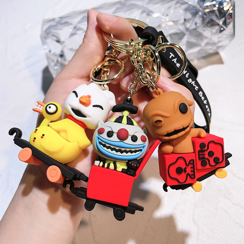 50style Disney Keychains Nightmare Before Christmas Gifts Sally Jack Keyrings Miniature collectible figures  Ornaments