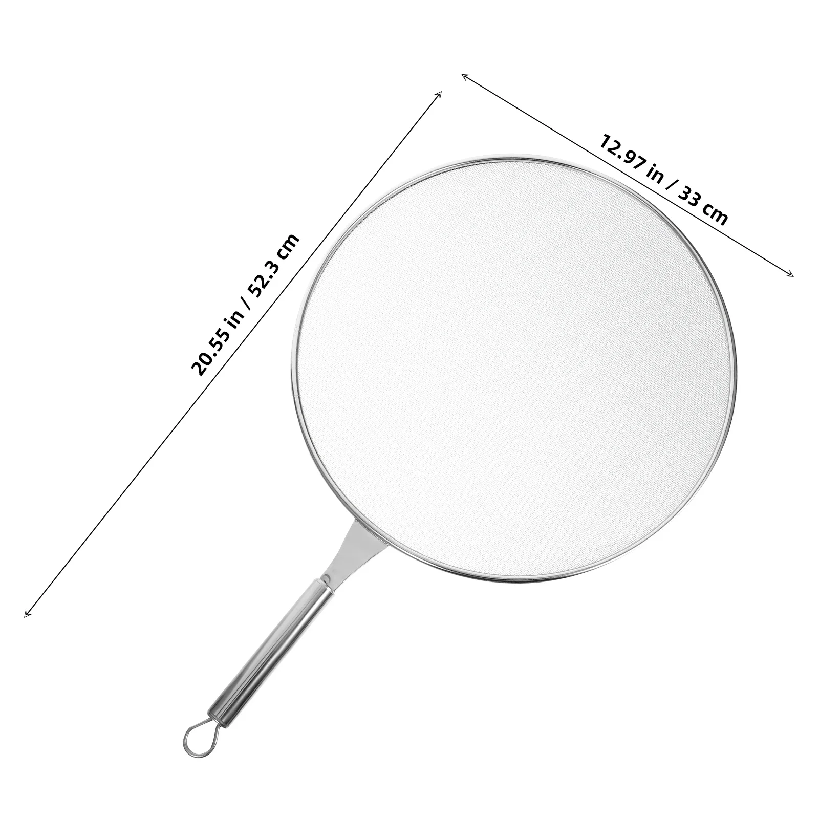 

1pc Oil Splatter Guard 33Cm Stainless Steel Fine Mesh Splatter Screen For Skillet Non Rust Handle Cooking Tool Kitchen Bar