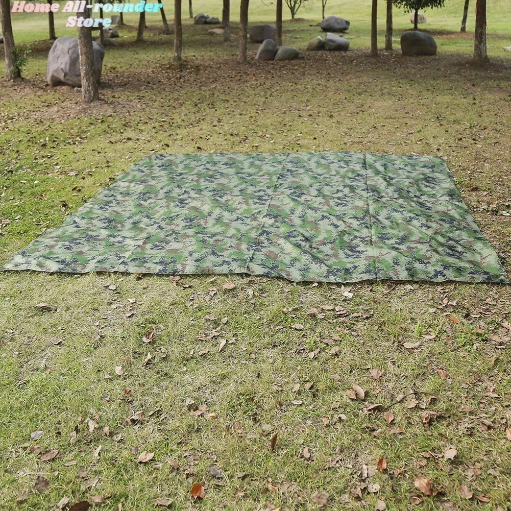 التمويه المظلة الشمس المأوى 210T البوليستر الغزل التخييم خيمة قماش القنب مقاوم للماء طوي خفيفة للغاية نزهة الظهر المعدات