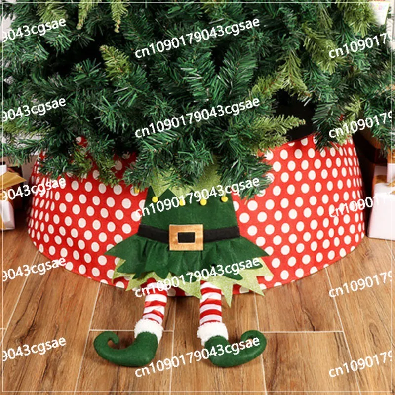 2022 Christmas Tree Tree Skirt Carpet Nordic Decoration Household Round Cushion Christmas Santa White Apron