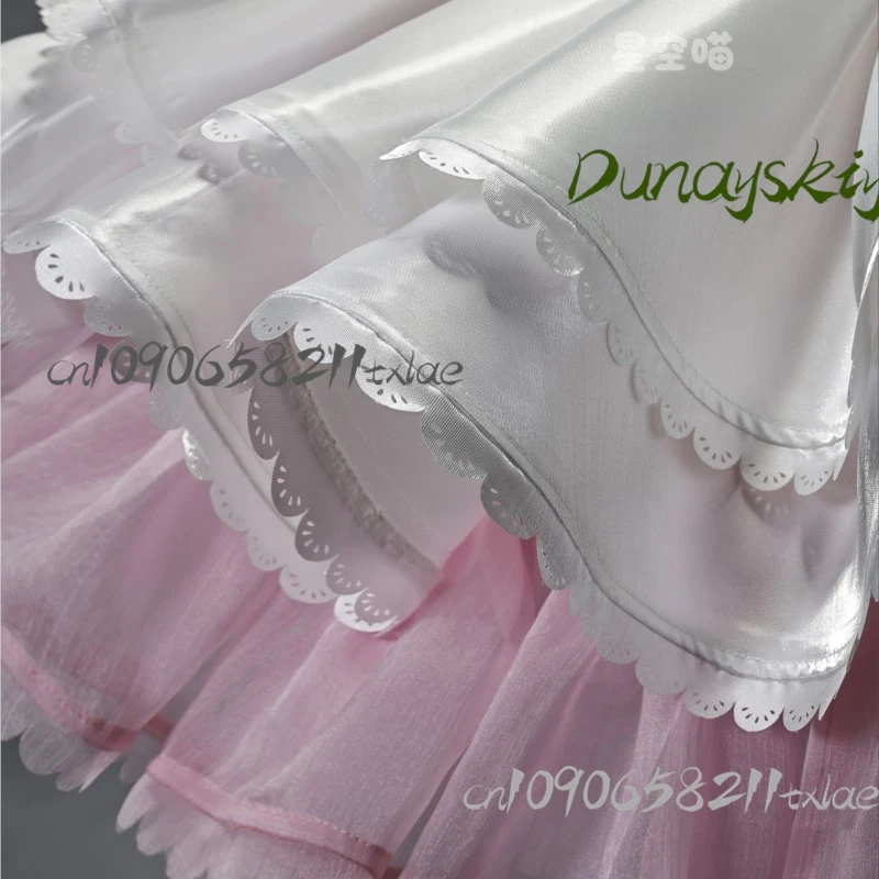 كوس مخزن كاردكابتور ساكورا كينوموتو ساكورا الوردي الأبيض معركة فستان تأثيري حلي أنيمي أزياء الهالوين