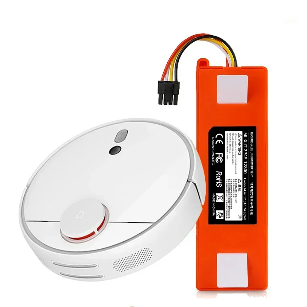 

14.4V 12800mAh Robotic Vacuum Cleaner Replacement Battery For Xiaomi Roborock S55 S60 S65 S50 S51 S5 MAX S6 Parts