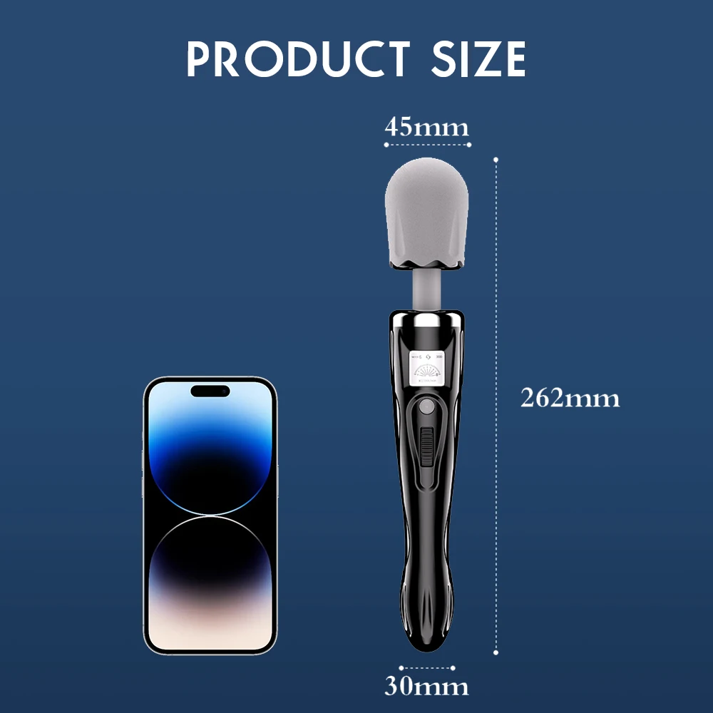 هزاز بعصا تسخين رقمية للنساء ، لعبة جنسية ، عصا سحرية ، شحن USB ، مدلك البظر ، هزازات G-Spot ، البالغين 18 #6