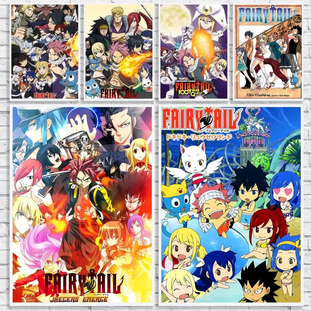 Fantasy Anime F-Fairy Tail Poster Versatile HD Waterproof Wall Art Self-Adhesive Decor for Any Space Ideal Gift