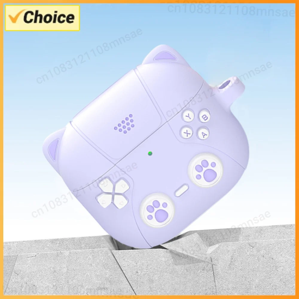 Silicone Earphones Case Protective Cover Front LED Visible Protective Case Shockproof Protector Cover for Airpods 4 (2024)