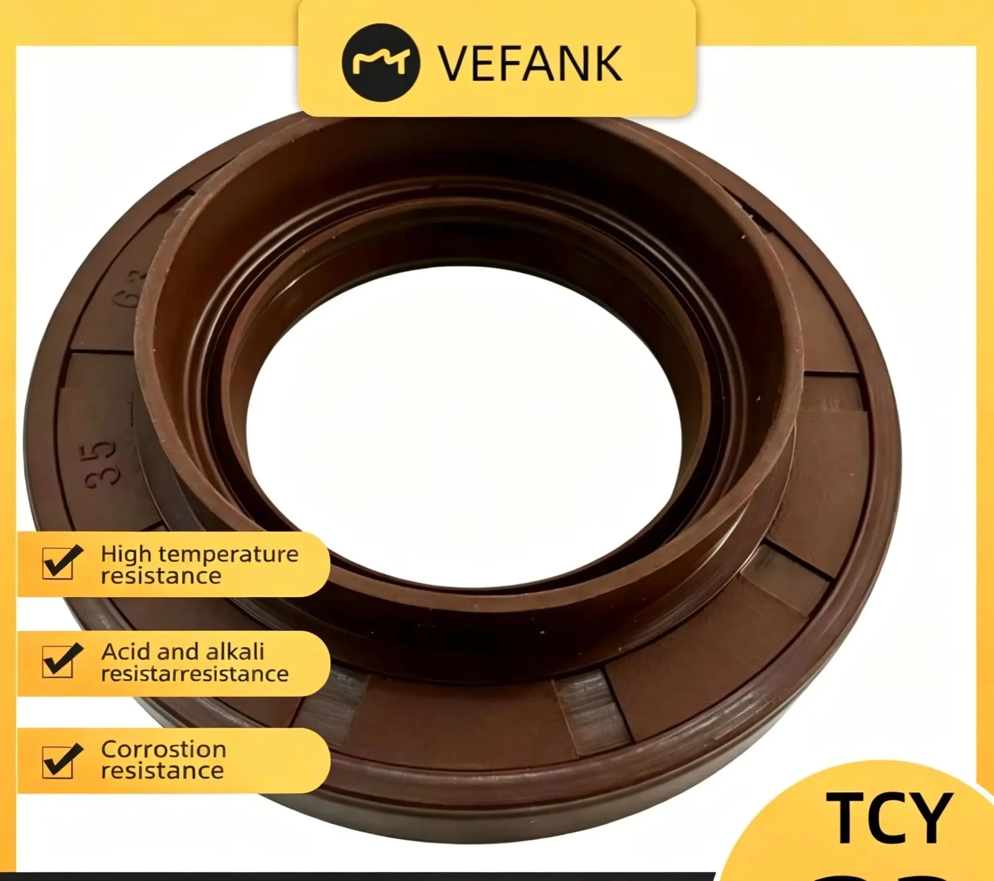 

90311-35020 90311-35047 TCY 35x63x9/16.3 FKM Double Lip Skeleton Oil Seal High Pressure Resistant