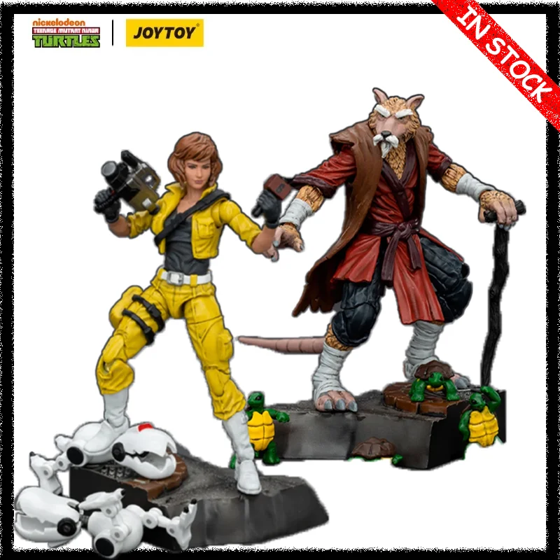 

In Stock JOYTOY 1/18 Tmnt April Oneil Tmnt-Splinter Anime Figure Movability Model Ornament Figrine Statue Custom Gift Toys