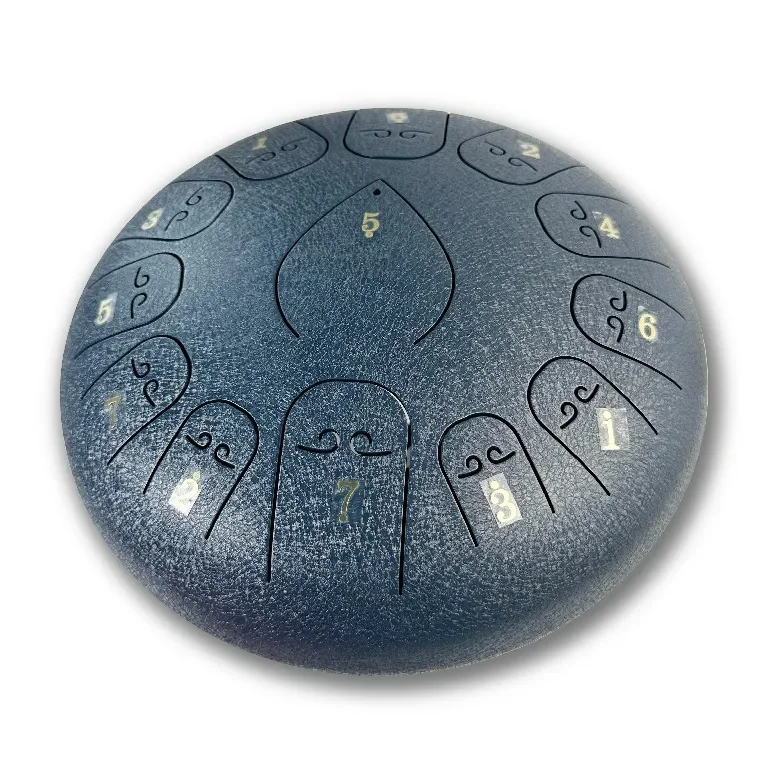 Factory offer 12inch 13Note Navy Blue steel Tongue drum & Handpan Musical instrument C Key tongue drum