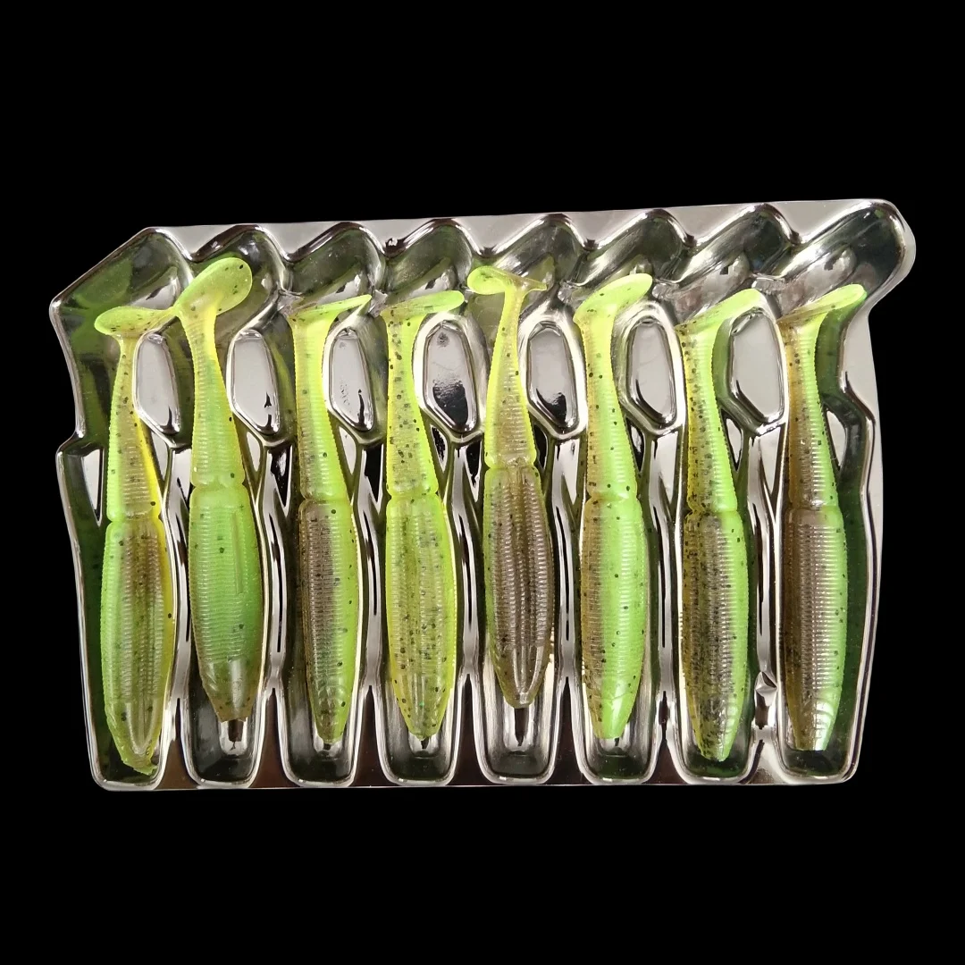 8PCS 7cm 2,8g TPR Schwimmenden Fischköder Weiche Köder Angeln Wobbler Bass Köder Künstliche Angeln weicher Köder tacke