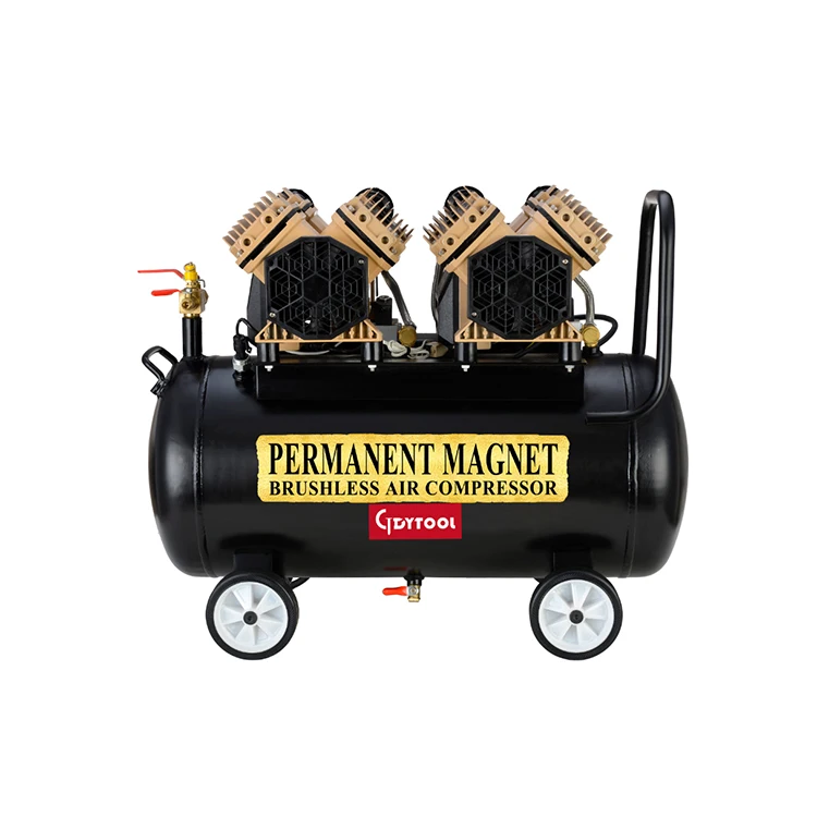 50L Brushless portable Low Noise oil free high recommended 2 cylinders air compressor GDY-992