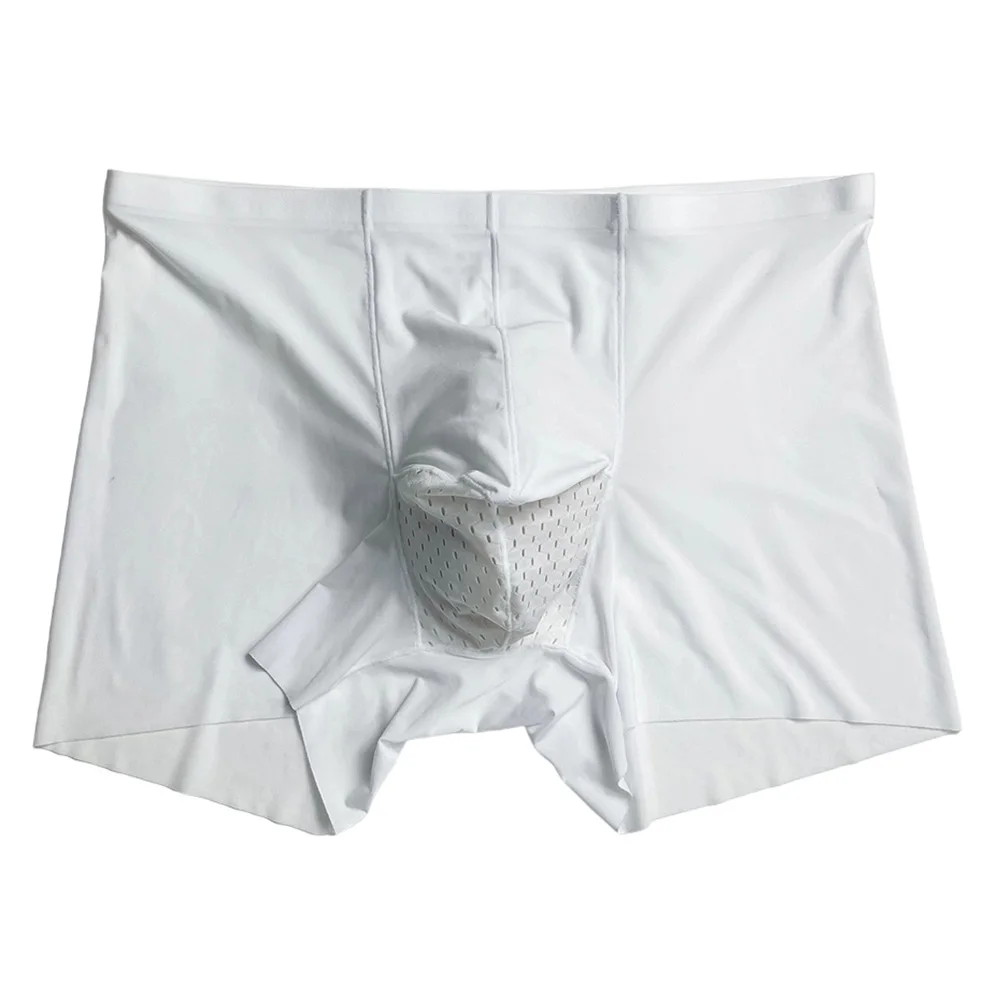 1pc Men Separated Pouch Boxer Shorts Underwear Breathable Seamless Homewear Panties XL-4XL Large Size Comfortable Trunks