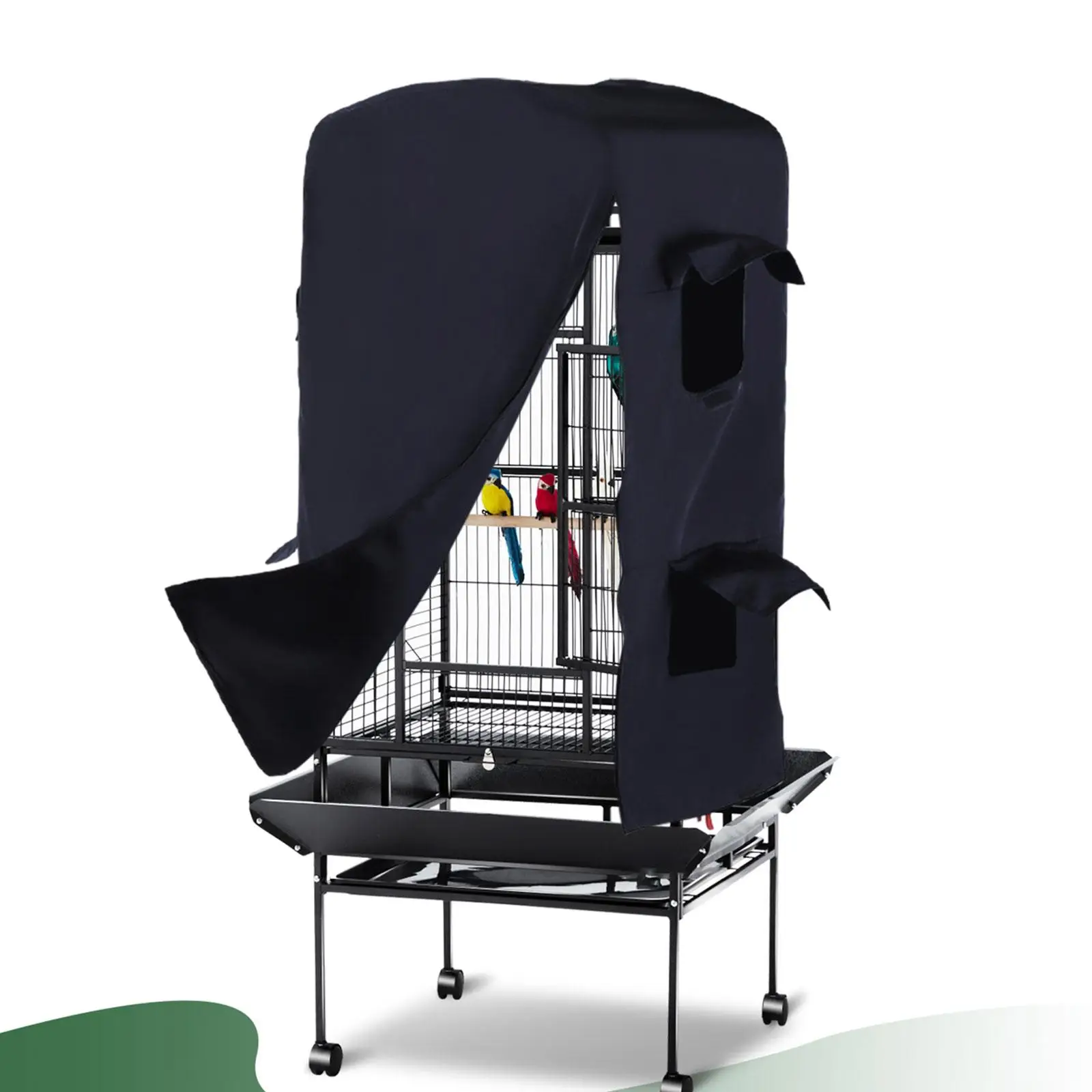 Pet Blocking Light Cover Birdcage Cover Sunproof Night Blackout Cover Shade Cloth for Cold Outside Garden Bluebirds Cockatoo
