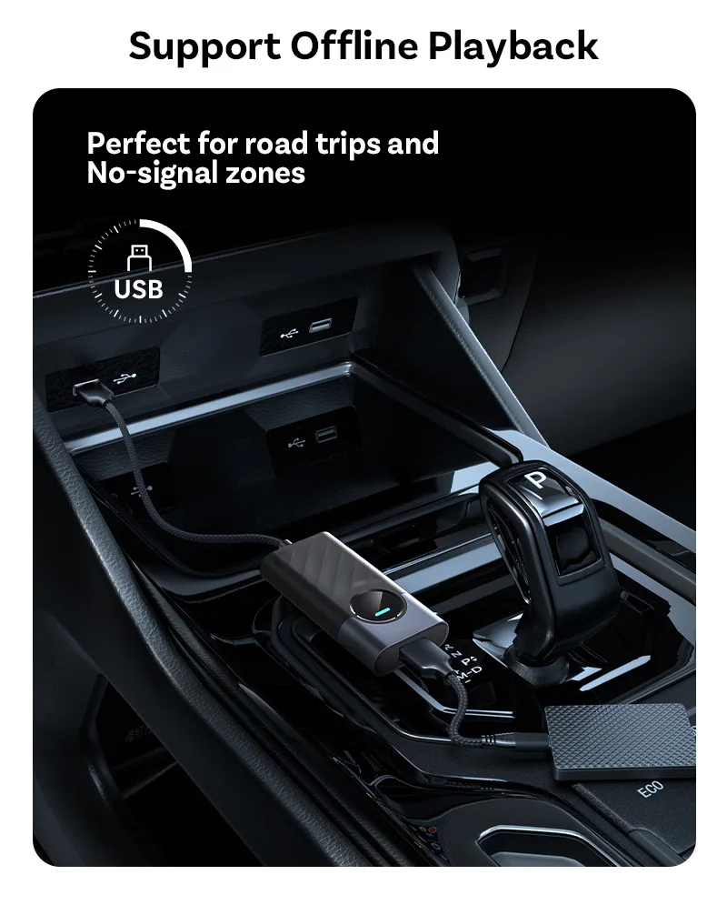 Universal Wireless CarPlay Android Auto 2 in 1 Adapter CarPlay Dongle Plug and Play