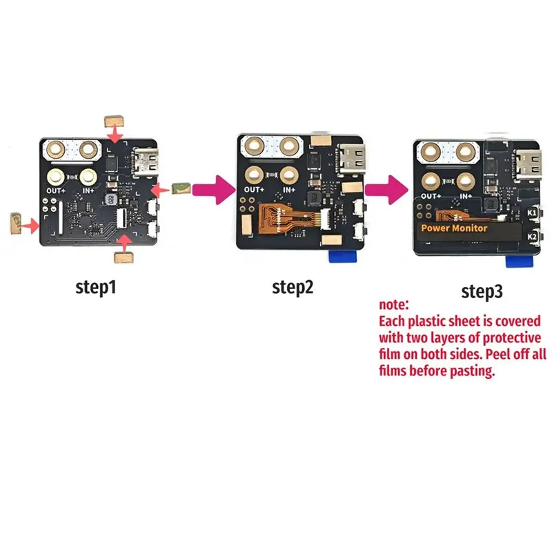 Monitor mocy DC, miernik napięcia i prądu 36V 10A Uart PD QC-A86G — zdjęcie produktu 5