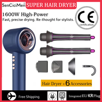 220V 1600W Super Hair Dryer Leafless Hair dryer Personal Hair Care Styling Negative Ion Tool Constant Anion Electric Hair Dryers