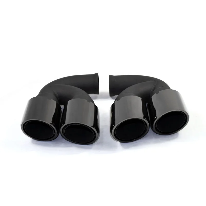 Black 304stainless steel circular exhaust pipe muffler tail throat modified S 10-14car chassis model 958-1 original four-pointed