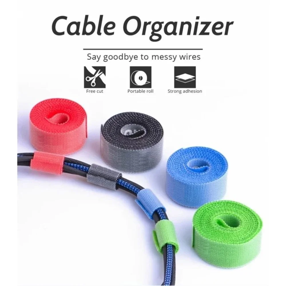 1M 3M 5M Organizer Cable Ties Wire Cord Winder Keeper USB Cables Management Protector Earphone Mouse Cord Ties