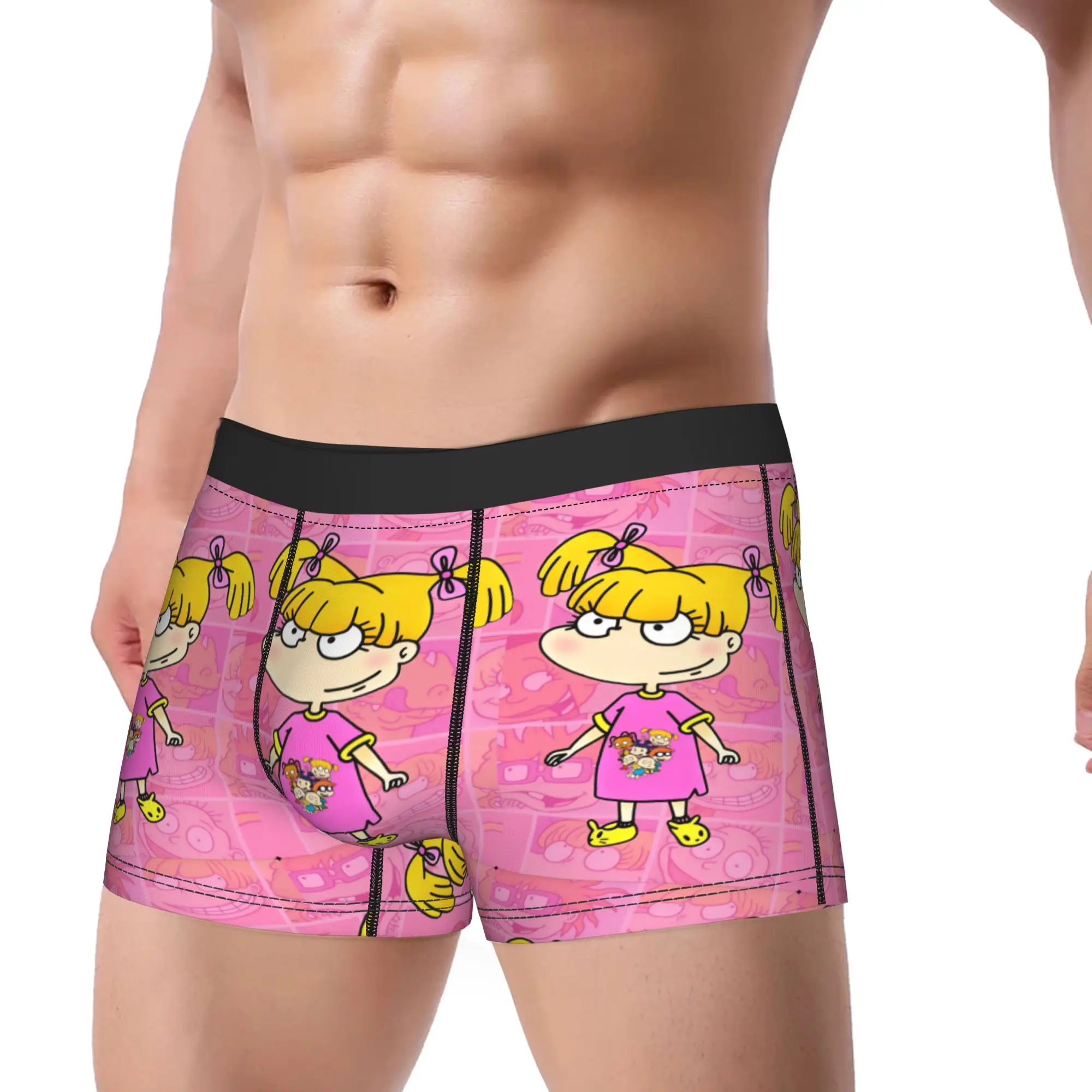 Rugrat Character Underwear  Customs Trunk High Quality Man Underpants Sexy Soft Boxer Brief Gift