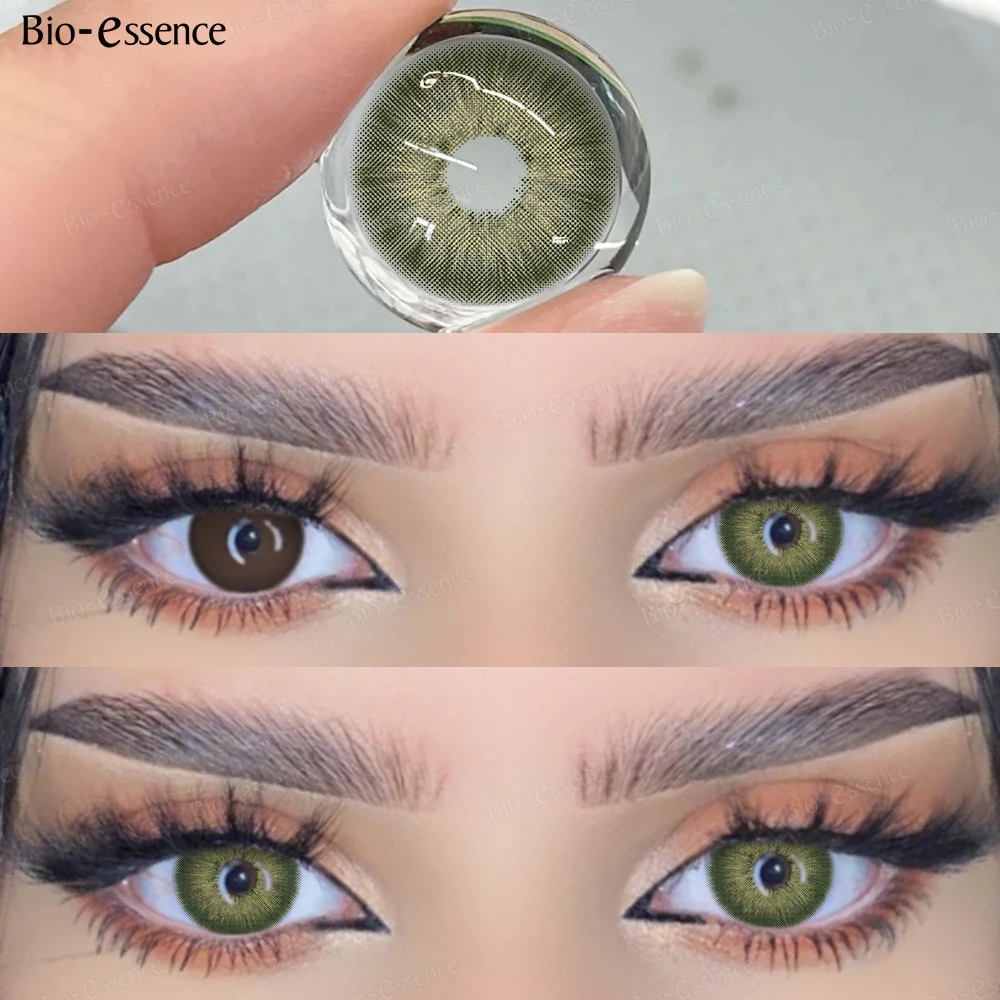Bio-essence 1 Paar farbige Kontaktlinsen für Augenlinsen Pattaya Blue Kontaktlinsen Hochwertige natürliche Kontaktlinsen Jahres – Detail 17