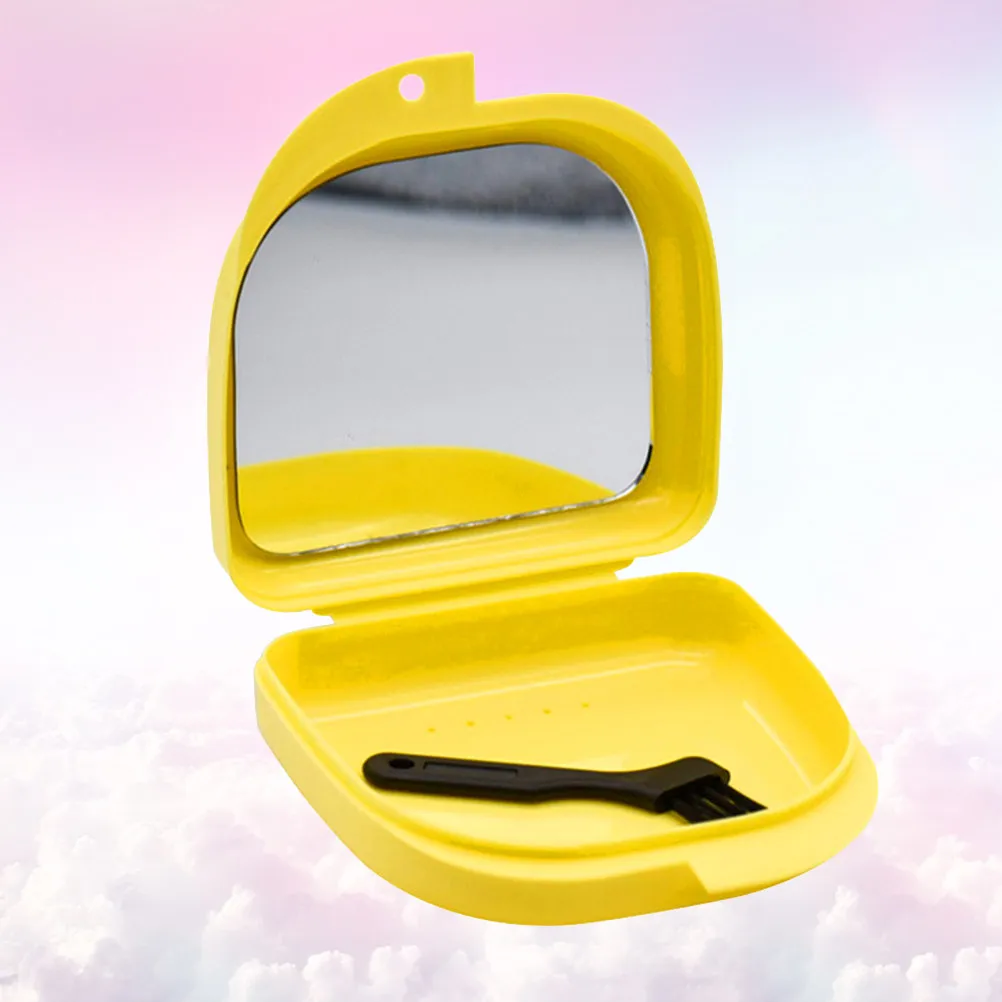 

1 шт. Ударопрочный контейнер для зубных протезов из полипропилена, мини-футляр для капы, дышащий дизайн, сохраняет предметы чистыми