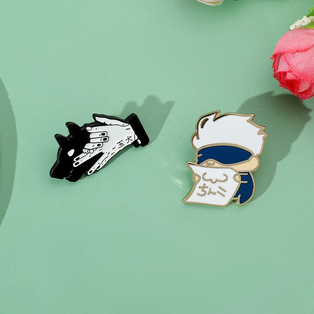 2個入り 個性的なアニメキャラクターブローチ かわいい五条悟 - Embroidery Wallpaper のレビューと価格