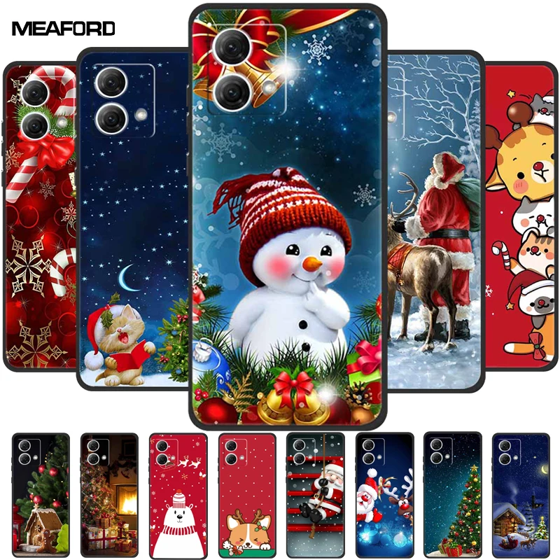 Christmas Cover For Motorola Moto G84 5G G54 G14 Cases G13 G23 G53 G73 G72 E13 Soft TPU Silicone Back Cover for Moto Edge 40 Pro