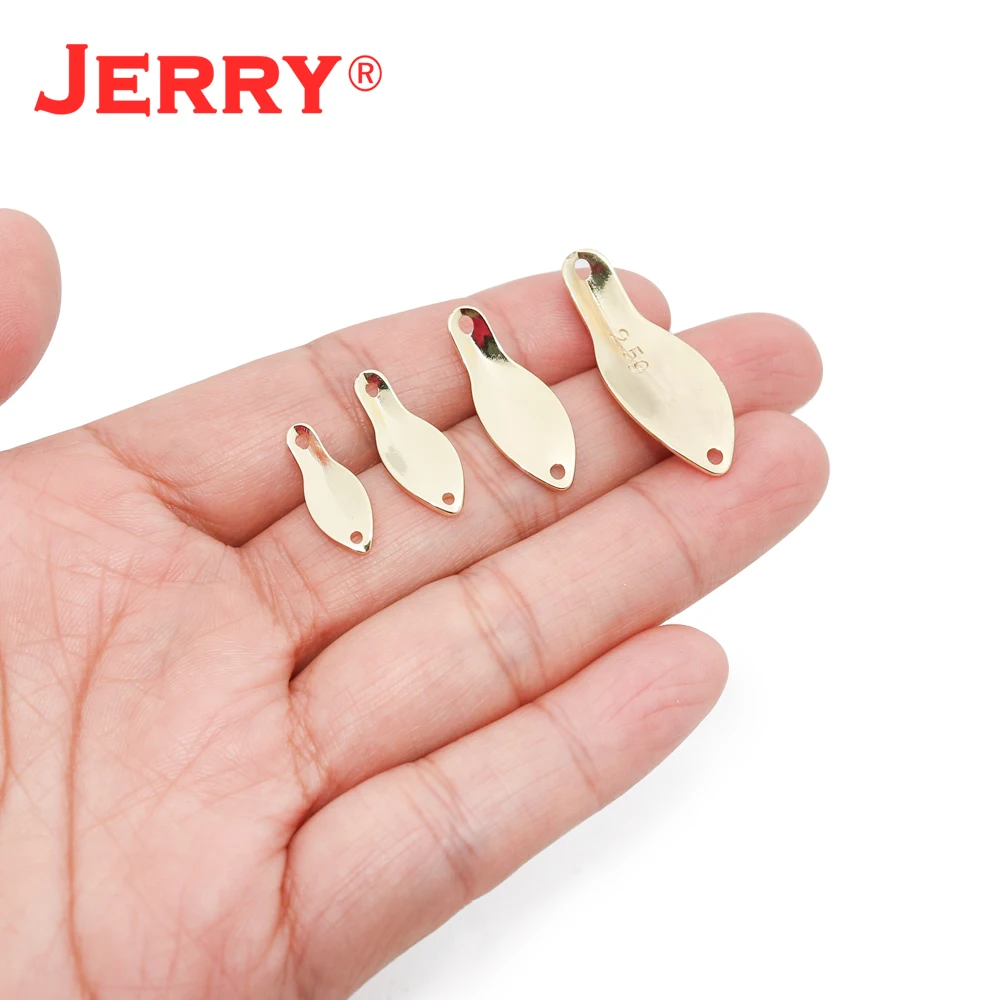 JERRY 50pieces 0.5g/0.9g/1.3g/2.4g Ultralight Freshwater Spinning Fishing Lures Unpainted Blank Brass Trout Area Spoons