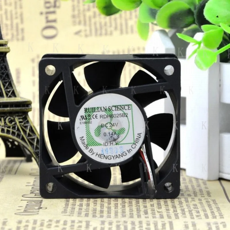 C  FOR  RUILIAN SCIENCE RDH6025B2 Inverter cooling fan DC24V 0.14A 3Pin 60*60*25MM