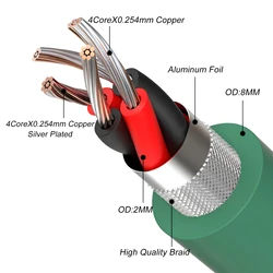 McIntosh 2328 6N OCC Copper Silver Plated Hybrid Interconnect Cable RCA Single Wire Audio Vide Extend Line RCA Cable