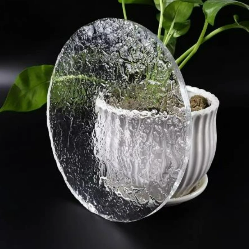 1pcs Highly Transparent Acrylic Circular Sheet Organic Glass Stone Patterned Plastic Board DIY Customized Thickness 3/5/8/10mm
