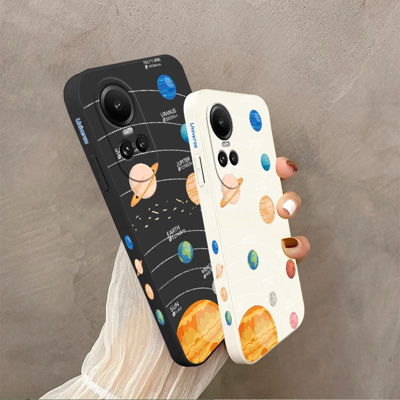 R eno 10 Fantasy Planet Silicone Phone Case For OPPO Reno 6Z 5F 5Pro 7Z 7Lite 7 8 8T 8Pro 10 10Pro 10ProPlus 12 12F 12Pro Cover