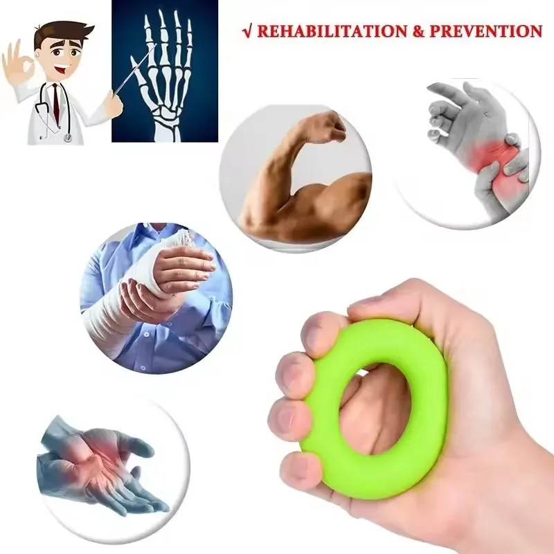 Hand Trainer Carpal Expander Grip Finger Strength Power Gripper Gripping Ring Stress Relief Gym Home Exercise Fitness Equipment